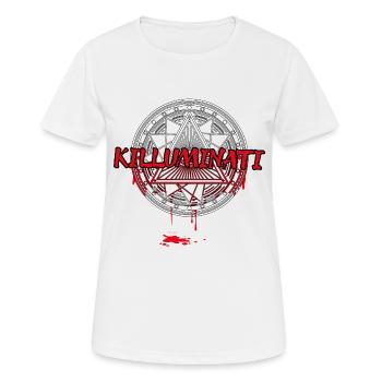 killuminati - T-shirt respirant Femme - blanc - Devant - AI Model Female 172 dark (172cm)