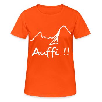 Auffi white - Women's Breathable T-Shirt - neon orange - Front - AI Model Female 172 dark (172cm)