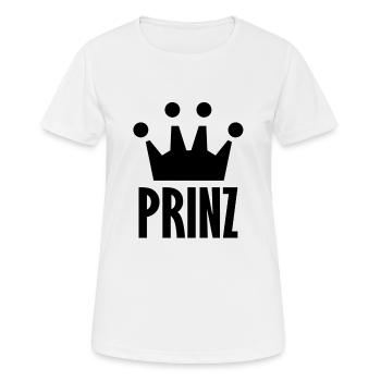 Baby Prinz Junge - Frauen T-Shirt atmungsaktiv - Weiß - Vorne - AI Model Female 172 dark (172cm)