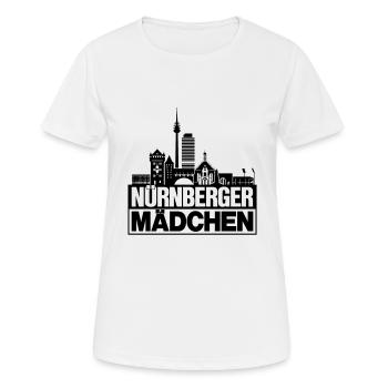 Nürnberger Mädchen Schwarz Nürnberg Geschenk - Frauen T-Shirt atmungsaktiv - Weiß - Vorne - AI Model Female 172 dark (172cm)