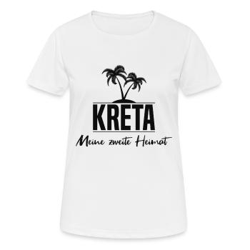 Crète Patrie île Amour Cadeau - T-shirt respirant Femme - blanc - Devant - AI Model Female 172 dark (172cm)