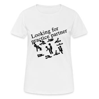 Sexe Amour - T-shirt respirant Femme - blanc - Devant - AI Model Female 172 dark (172cm)