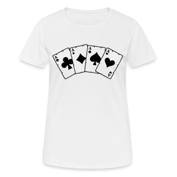 Poker Cards - Poker Cards - Women's Breathable T-Shirt - white - Front - AI Model Female 172 dark (172cm)
