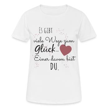 Traummann Große Liebe Traumfrau Spruch Geschenk - Frauen T-Shirt atmungsaktiv - Weiß - Vorne - AI Model Female 172 dark (172cm)