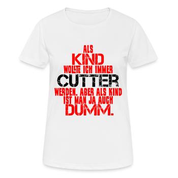 Cutter Beruf Video schneiden Spruch lustig - Frauen T-Shirt atmungsaktiv - Weiß - Vorne - AI Model Female 172 dark (172cm)