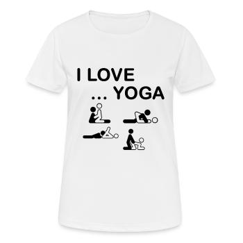 Yoga Sexe - T-shirt respirant Femme - blanc - Devant - AI Model Female 172 dark (172cm)
