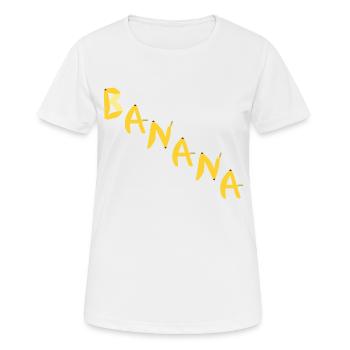 Banane - Frauen T-Shirt atmungsaktiv - Weiß - Vorne - AI Model Female 172 dark (172cm)
