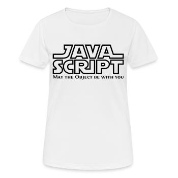 JavaScript - May the Objet be with you - Frauen T-Shirt atmungsaktiv - Weiß - Vorne - AI Model Female 172 dark (172cm)