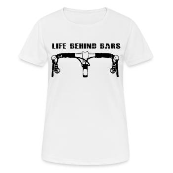 Biking Cycling - Frauen T-Shirt atmungsaktiv - Weiß - Vorne - AI Model Female 172 dark (172cm)