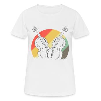 Cello - Frauen T-Shirt atmungsaktiv - Weiß - Vorne - AI Model Female 172 dark (172cm)