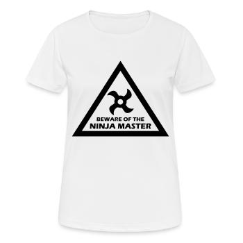 beware of the ninja master - T-shirt respirant Femme - blanc - Devant - AI Model Female 172 dark (172cm)