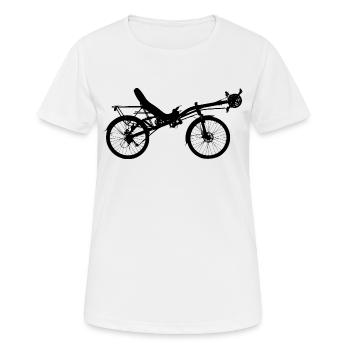 Recumbent recumbent bicycle - Women's Breathable T-Shirt - white - Front - AI Model Female 172 dark (172cm)