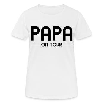 Papa on Tour - Women's Breathable T-Shirt - white - Front - AI Model Female 172 dark (172cm)