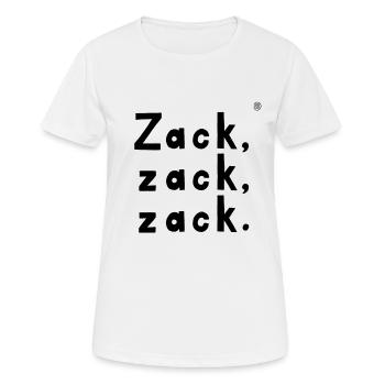 Zack zack zack (schwarz) - Frauen T-Shirt atmungsaktiv - Weiß - Vorne - AI Model Female 172 dark (172cm)