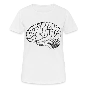 Cerveau - T-shirt respirant Femme - blanc - Devant - AI Model Female 172 dark (172cm)