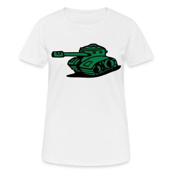 armored tank army military battle tank - Women's Breathable T-Shirt - white - Front - AI Model Female 172 dark (172cm)