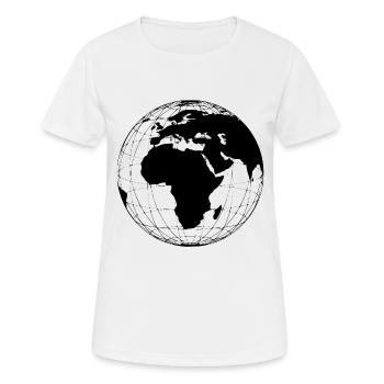 Weltkugel - Erdkugel Welt Erde weltkugel erdkugel - Frauen T-Shirt atmungsaktiv - Weiß - Vorne - AI Model Female 172 dark (172cm)