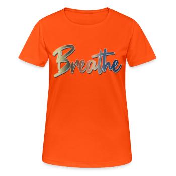 breathe - Women's Breathable T-Shirt - neon orange - Front - AI Model Female 172 dark (172cm)