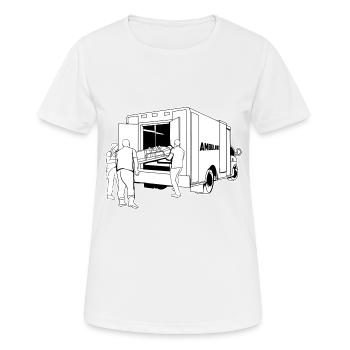 Ambulancier ambulancier - T-shirt respirant Femme - blanc - Devant - AI Model Female 172 dark (172cm)