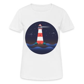Leuchtturm, internationaler Leuchtturm Tag - Frauen T-Shirt atmungsaktiv - Weiß - Vorne - AI Model Female 172 dark (172cm)