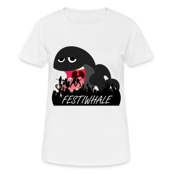 Festival Concert Whale Band Event Music - T-shirt respirant Femme - blanc - Devant - AI Model Female 172 dark (172cm)