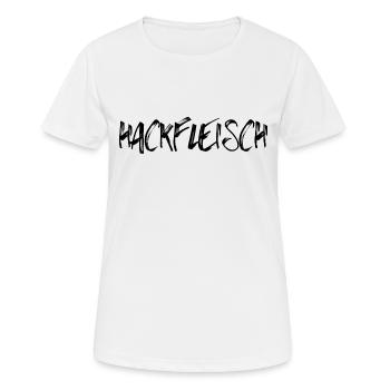 Hackfleisch - Metzger - Metzgerei - Fleisch - Frauen T-Shirt atmungsaktiv - Weiß - Vorne - AI Model Female 172 dark (172cm)