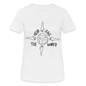 Save the World Fridays for Future - Women's Breathable T-Shirt - white - Front - AI Model Female 172 dark (172cm)