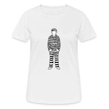 Insasse, Häftling, Sträfling Gefängnis Geschenk - Frauen T-Shirt atmungsaktiv - Weiß - Vorne - AI Model Female 172 dark (172cm)
