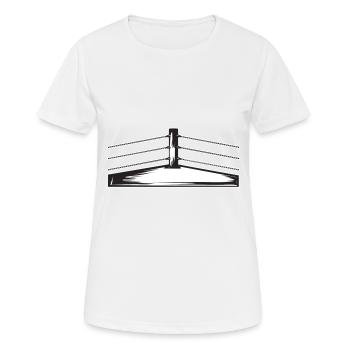 Anneau de lutte - T-shirt respirant Femme - blanc - Devant - AI Model Female 172 dark (172cm)