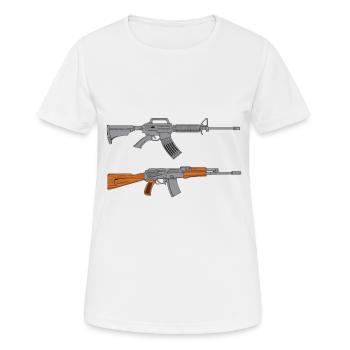 Fusils - T-shirt respirant Femme - blanc - Devant - AI Model Female 172 dark (172cm)