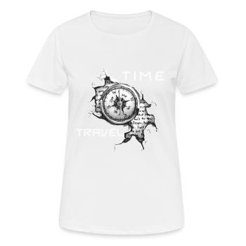 TIME TRAVEL FUTURE - T-shirt respirant Femme - blanc - Devant - AI Model Female 172 dark (172cm)