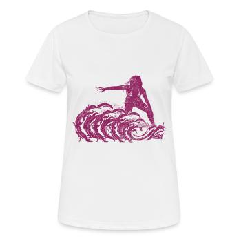 Surfer Girl - T-shirt respirant Femme - blanc - Devant - AI Model Female 172 dark (172cm)