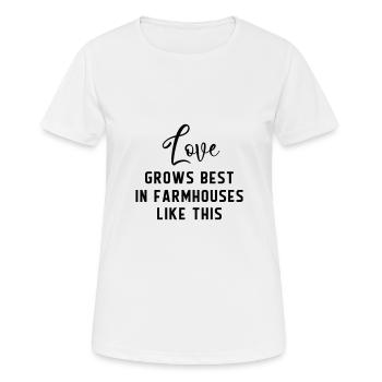 Die Liebe wächst. - Frauen T-Shirt atmungsaktiv - Weiß - Vorne - AI Model Female 172 dark (172cm)
