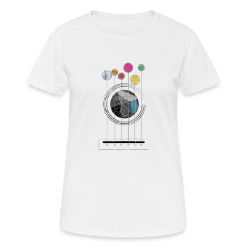 Idée cadeau Guitar Planet - T-shirt respirant Femme - blanc - Devant - AI Model Female 172 dark (172cm)