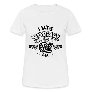 J'étais normal devant deux enfants. - T-shirt respirant Femme - blanc - Devant - AI Model Female 172 dark (172cm)