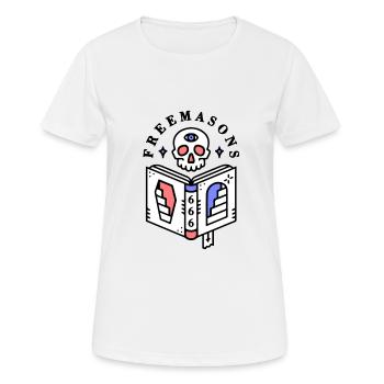 franc-maçonnerie - T-shirt respirant Femme - blanc - Devant - AI Model Female 172 dark (172cm)