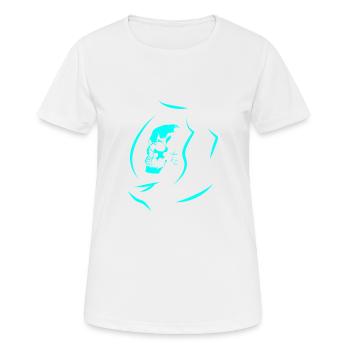 Tête de mort - T-shirt respirant Femme - blanc - Devant - AI Model Female 172 dark (172cm)
