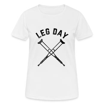 Bein Tag Geschenkidee - Frauen T-Shirt atmungsaktiv - Weiß - Vorne - AI Model Female 172 dark (172cm)