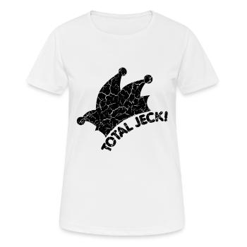 Narrenkappe, Total Jeck - Frauen T-Shirt atmungsaktiv - Weiß - Vorne - AI Model Female 172 dark (172cm)