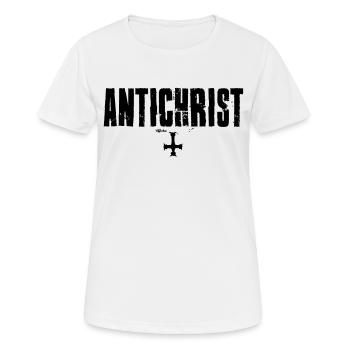 Antichrist Lucifer 666 - Frauen T-Shirt atmungsaktiv - Weiß - Vorne - AI Model Female 172 dark (172cm)