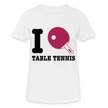 tennis de table - T-shirt respirant Femme - blanc - Devant - AI Model Female 172 dark (172cm)