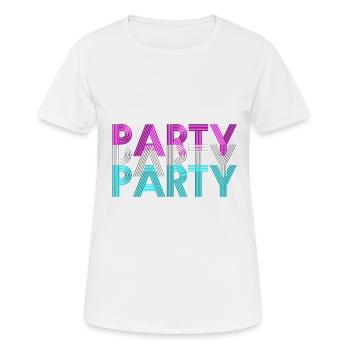 Party - Frauen T-Shirt atmungsaktiv - Weiß - Vorne - AI Model Female 172 dark (172cm)
