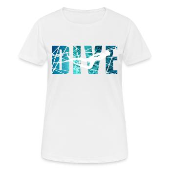 DIVE - Outdoor Riff Taucher - Frauen T-Shirt atmungsaktiv - Weiß - Vorne - AI Model Female 172 dark (172cm)