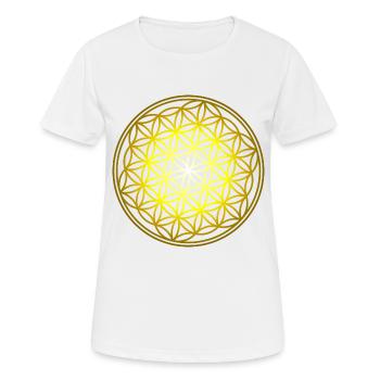 flower of Life - Women's Breathable T-Shirt - white - Front - AI Model Female 172 dark (172cm)