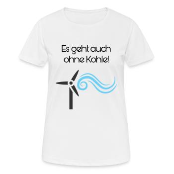 l'énergie éolienne - T-shirt respirant Femme - blanc - Devant - AI Model Female 172 dark (172cm)