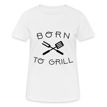 Grillen Grillmeister Grillkönig Grillzange Grill - Frauen T-Shirt atmungsaktiv - Weiß - Vorne - AI Model Female 172 dark (172cm)