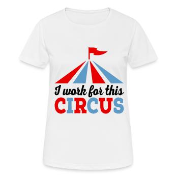 cirque - T-shirt respirant Femme - blanc - Devant - AI Model Female 172 dark (172cm)
