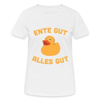Ente Gut Alles Gut Enten - Frauen T-Shirt atmungsaktiv - Weiß - Vorne - AI Model Female 172 dark (172cm)