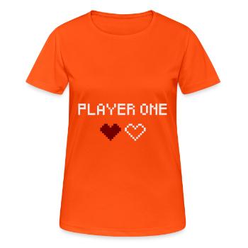Player One - Women's Breathable T-Shirt - neon orange - Front - AI Model Female 172 dark (172cm)