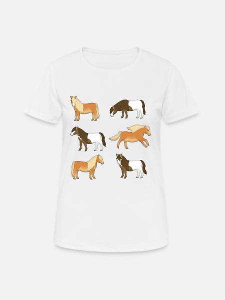Shetland Pony Selection - Women's Breathable T-Shirt - white
